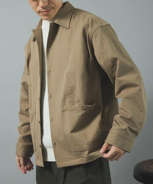 ITEMS URBANRESEARCH（アイテムズ アーバンリサーチ）の「ピーチツイル ユーティリティ シャツジャケット（その他アウター・メンズ・スミクロ/ベージュ・LARGE/MEDIUM）」の6枚目の写真