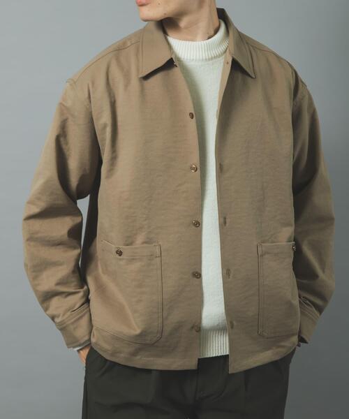 ITEMS URBANRESEARCH（アイテムズ アーバンリサーチ）の「ピーチツイル ユーティリティ シャツジャケット（その他アウター・メンズ・スミクロ/ベージュ・LARGE/MEDIUM）」の8枚目の写真