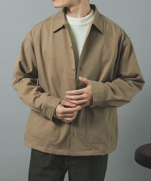 ITEMS URBANRESEARCH（アイテムズ アーバンリサーチ）の「ピーチツイル ユーティリティ シャツジャケット（その他アウター・メンズ・スミクロ/ベージュ・LARGE/MEDIUM）」の9枚目の写真