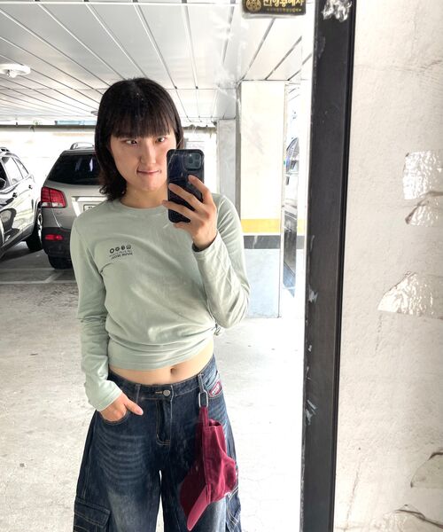 HAVISM(ヘビズム)の「W NAME CARD L/S TEE(MINT)(Tシャツ/カットソー・レディース・その他・FREE)」の7枚目の写真