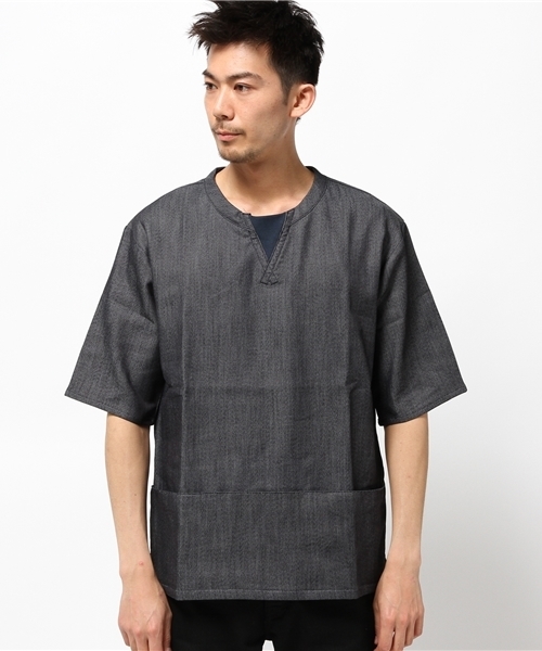 senelier（セネリエ）の「【senelier】セネリエ WALLET OVER SHIRT（Tシャツ/カットソー・メンズ・ネイビー/ベージュ・1/3/2）」の11枚目の写真