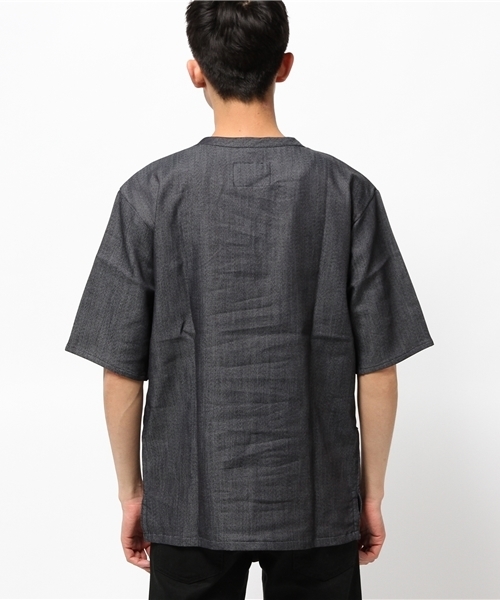 senelier（セネリエ）の「【senelier】セネリエ WALLET OVER SHIRT（Tシャツ/カットソー・メンズ・ネイビー/ベージュ・1/3/2）」の4枚目の写真