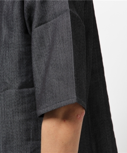 senelier（セネリエ）の「【senelier】セネリエ WALLET OVER SHIRT（Tシャツ/カットソー・メンズ・ネイビー/ベージュ・1/3/2）」の6枚目の写真