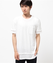 AZUL by moussy | スラブ天竺フェイクレイヤードCN半袖ポケT(Tシャツ/カットソー)