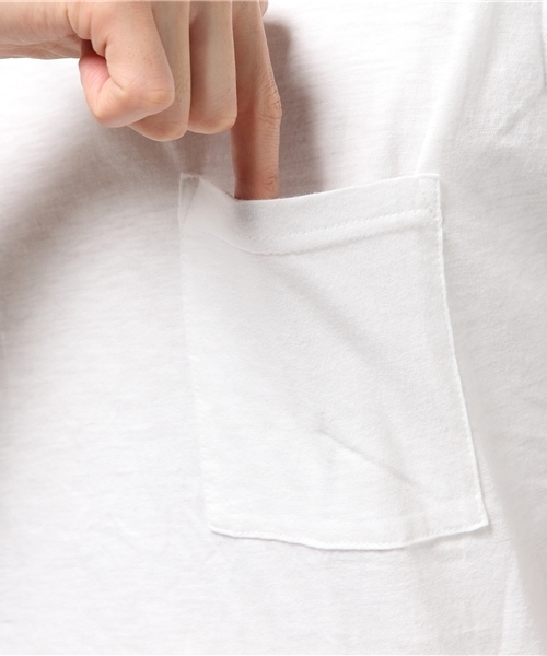 AZUL by moussy(アズールバイマウジー)の「スラブ天竺フェイクレイヤードCN半袖ポケT(Tシャツ/カットソー・メンズ・インディゴブルー/ホワイト・X-SMALL/XX-LARGE/LARGE/X-LARGE/SMALL/MEDIUM)」の7枚目の写真