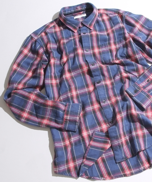 WEGO(ウィゴー)の「WEGO/タータンチェックネルシャツ(シャツ/ブラウス・メンズ・ブラック系その他2/レッド系その他2/イエロー系その他3/パープル系その他2/レッド系その他3・LARGE/MEDIUM/SMALL)」の1枚目の写真