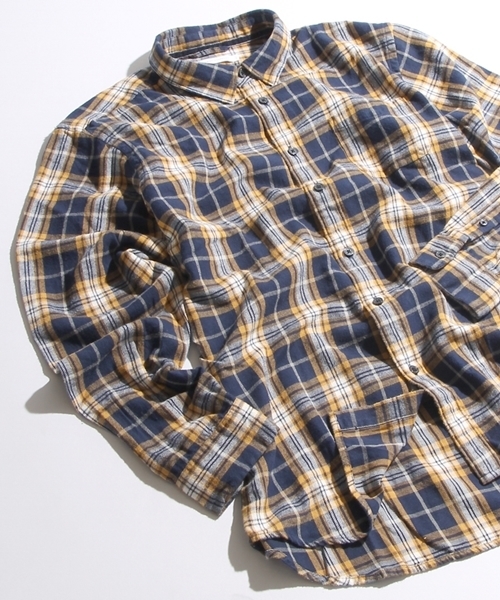 WEGO(ウィゴー)の「WEGO/タータンチェックネルシャツ(シャツ/ブラウス・メンズ・ブラック系その他2/レッド系その他2/イエロー系その他3/パープル系その他2/レッド系その他3・LARGE/MEDIUM/SMALL)」の3枚目の写真