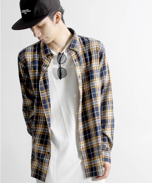 WEGO(ウィゴー)の「WEGO/タータンチェックネルシャツ(シャツ/ブラウス・メンズ・ブラック系その他2/レッド系その他2/イエロー系その他3/パープル系その他2/レッド系その他3・LARGE/MEDIUM/SMALL)」の17枚目の写真