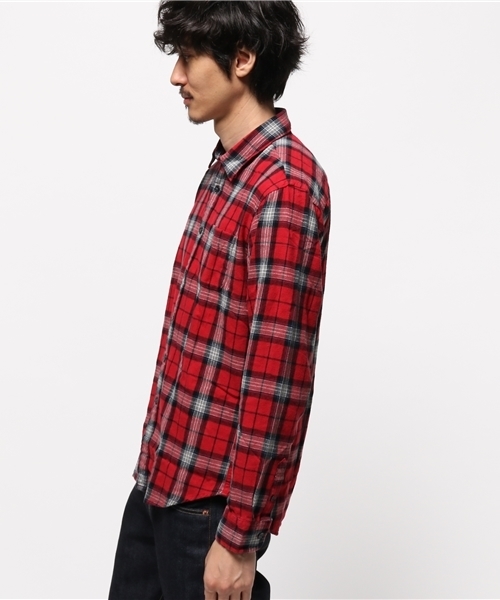 WEGO(ウィゴー)の「WEGO/タータンチェックネルシャツ(シャツ/ブラウス・メンズ・ブラック系その他2/レッド系その他2/イエロー系その他3/パープル系その他2/レッド系その他3・LARGE/MEDIUM/SMALL)」の6枚目の写真