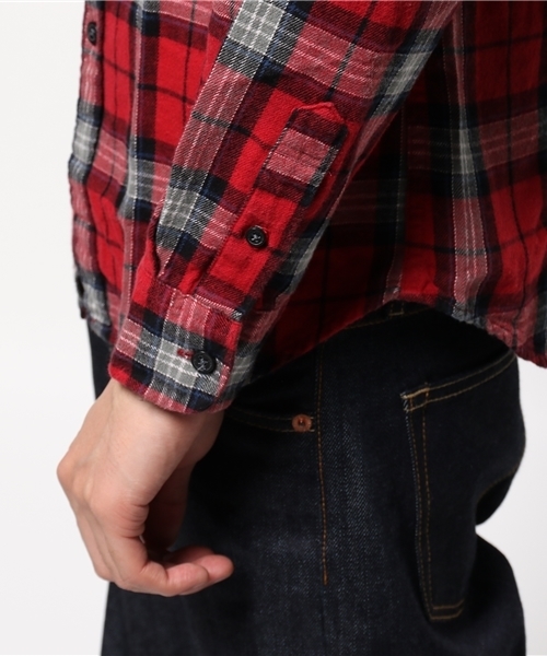 WEGO(ウィゴー)の「WEGO/タータンチェックネルシャツ(シャツ/ブラウス・メンズ・ブラック系その他2/レッド系その他2/イエロー系その他3/パープル系その他2/レッド系その他3・LARGE/MEDIUM/SMALL)」の9枚目の写真