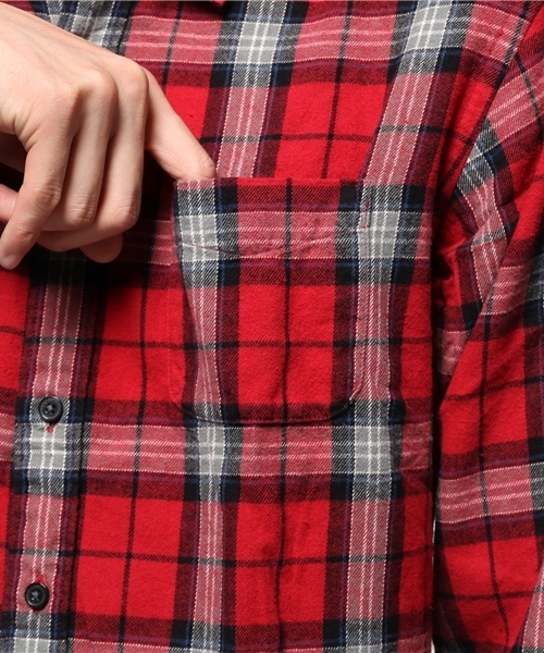 WEGO(ウィゴー)の「WEGO/タータンチェックネルシャツ(シャツ/ブラウス・メンズ・ブラック系その他2/レッド系その他2/イエロー系その他3/パープル系その他2/レッド系その他3・LARGE/MEDIUM/SMALL)」の11枚目の写真