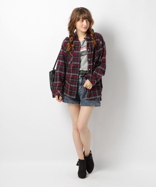 Heather(ヘザー)の「アソートBIGシャツ 731400(シャツ/ブラウス・レディース・レッド系その他/ブラック系その他/ブルー・FREE)」の12枚目の写真