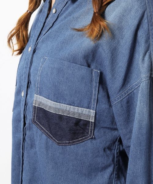 Heather(ヘザー)の「アソートBIGシャツ 731400(シャツ/ブラウス・レディース・レッド系その他/ブラック系その他/ブルー・FREE)」の14枚目の写真