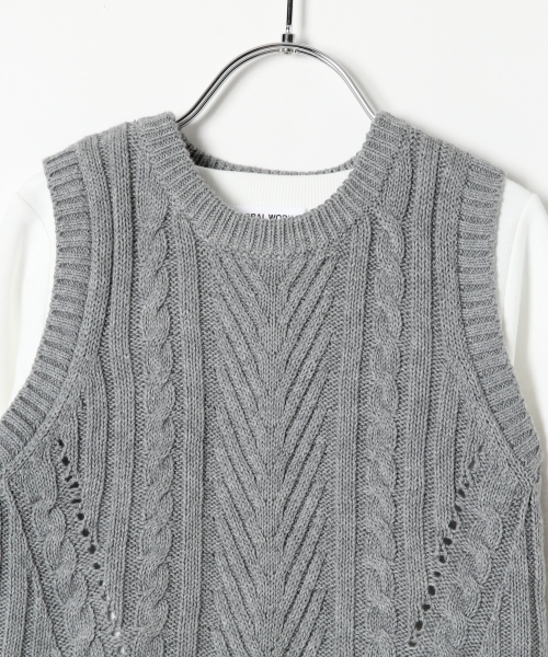 GLOBAL WORK（グローバルワーク）の「【キッズ】ニットベストツキプルオーバー長袖2/727106（ニット/セーター・キッズ・ブラック系その他/グレー/キャメル・X-LARGE/LARGE/SMALL/MEDIUM）」の7枚目の写真