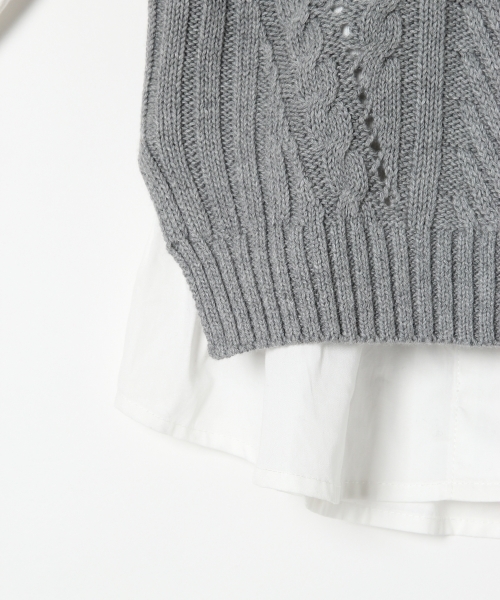 GLOBAL WORK（グローバルワーク）の「【キッズ】ニットベストツキプルオーバー長袖2/727106（ニット/セーター・キッズ・ブラック系その他/グレー/キャメル・X-LARGE/LARGE/SMALL/MEDIUM）」の10枚目の写真