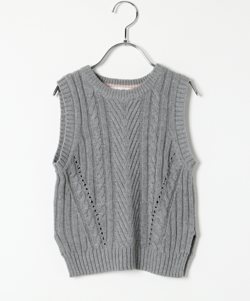 GLOBAL WORK（グローバルワーク）の「【キッズ】ニットベストツキプルオーバー長袖2/727106（ニット/セーター・キッズ・ブラック系その他/グレー/キャメル・X-LARGE/LARGE/SMALL/MEDIUM）」の13枚目の写真