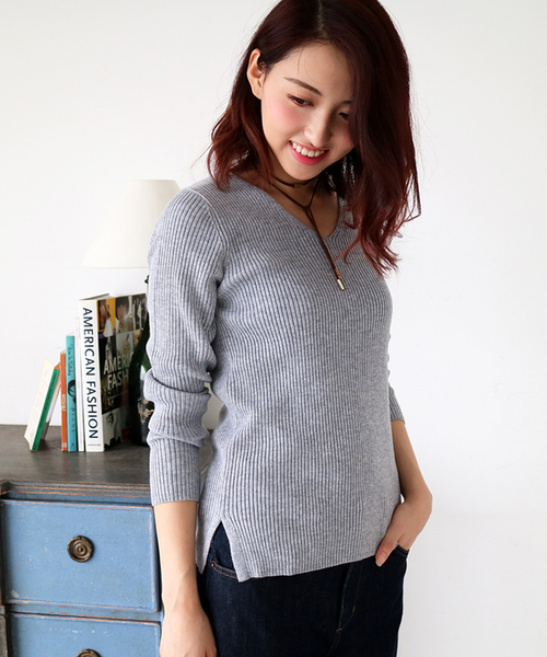 N.（N. Natural Beauty Basic）（エヌエヌナチュラルビューティーベーシック）の「ハイケージリブニット（ニット/セーター・レディース・ブラック/グレー/ホワイト/ブラウン/ボルドー・MEDIUM）」の4枚目の写真