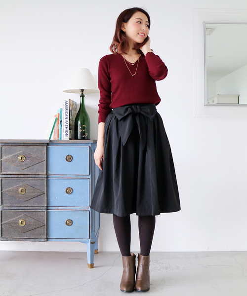 N.（N. Natural Beauty Basic）（エヌエヌナチュラルビューティーベーシック）の「ハイケージリブニット（ニット/セーター・レディース・ブラック/グレー/ホワイト/ブラウン/ボルドー・MEDIUM）」の15枚目の写真