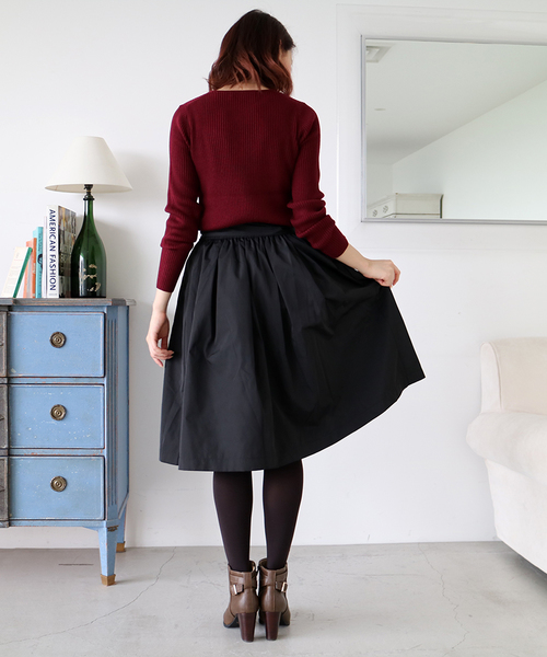 N.（N. Natural Beauty Basic）（エヌエヌナチュラルビューティーベーシック）の「ハイケージリブニット（ニット/セーター・レディース・ブラック/グレー/ホワイト/ブラウン/ボルドー・MEDIUM）」の17枚目の写真