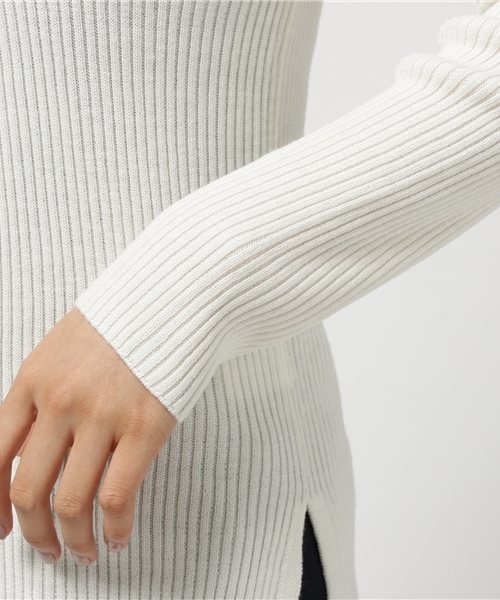 N.（N. Natural Beauty Basic）（エヌエヌナチュラルビューティーベーシック）の「ハイケージリブニット（ニット/セーター・レディース・ブラック/グレー/ホワイト/ブラウン/ボルドー・MEDIUM）」の10枚目の写真