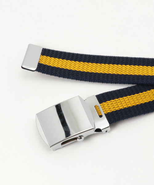 ADPOSION（アドポーション）の「【日本製】ライン入りGIベルト（ベルト・メンズ・ブラック/ホワイト/ネイビー・FREE）」の4枚目の写真