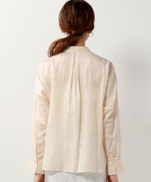 Jewel Changes（ジュエルチェンジズ）の「JOC サテン D/SL シャツ（シャツ/ブラウス・レディース・ナチュラル/ベージュ/その他1・FREE）」の9枚目の写真