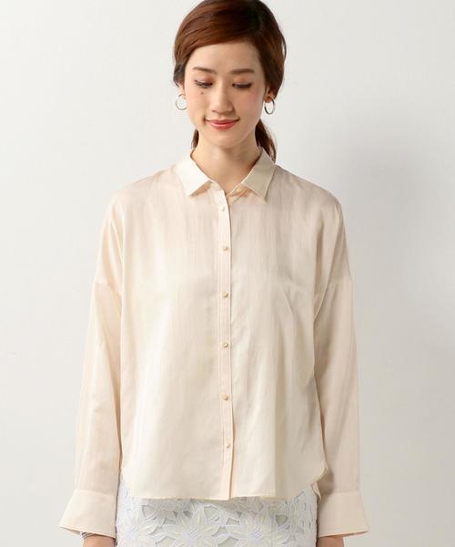 Jewel Changes（ジュエルチェンジズ）の「JOC サテン D/SL シャツ（シャツ/ブラウス・レディース・ナチュラル/ベージュ/その他1・FREE）」の10枚目の写真