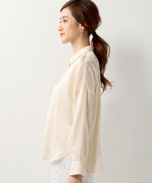 Jewel Changes（ジュエルチェンジズ）の「JOC サテン D/SL シャツ（シャツ/ブラウス・レディース・ナチュラル/ベージュ/その他1・FREE）」の11枚目の写真