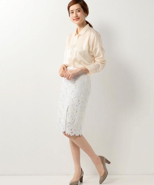 Jewel Changes（ジュエルチェンジズ）の「JOC サテン D/SL シャツ（シャツ/ブラウス・レディース・ナチュラル/ベージュ/その他1・FREE）」の12枚目の写真