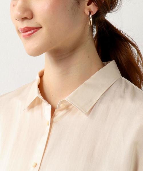 Jewel Changes（ジュエルチェンジズ）の「JOC サテン D/SL シャツ（シャツ/ブラウス・レディース・ナチュラル/ベージュ/その他1・FREE）」の4枚目の写真