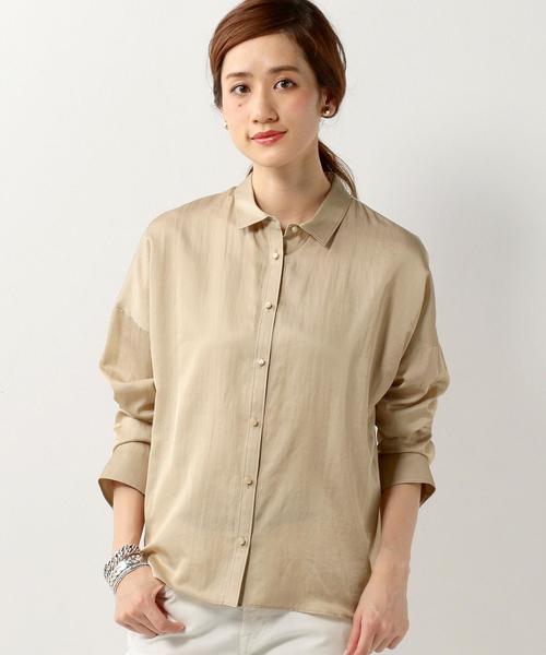 Jewel Changes（ジュエルチェンジズ）の「JOC サテン D/SL シャツ（シャツ/ブラウス・レディース・ナチュラル/ベージュ/その他1・FREE）」の17枚目の写真