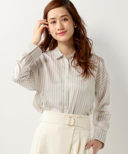 Jewel Changes（ジュエルチェンジズ）の「JOC サテン D/SL シャツ（シャツ/ブラウス・レディース・ナチュラル/ベージュ/その他1・FREE）」の8枚目の写真