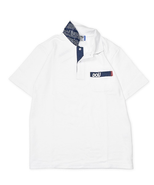 DOUBLE STEAL（ダブルスティール）の「Line Bar DOU POLO　ポロシャツ（ポロシャツ・メンズ・ホワイト/ブラック/カーキ・LARGE/MEDIUM/X-LARGE）」の2枚目の写真