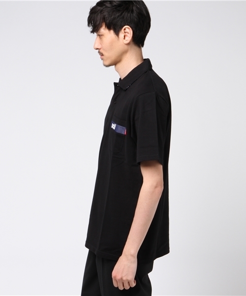 DOUBLE STEAL（ダブルスティール）の「Line Bar DOU POLO　ポロシャツ（ポロシャツ・メンズ・ホワイト/ブラック/カーキ・LARGE/MEDIUM/X-LARGE）」の12枚目の写真