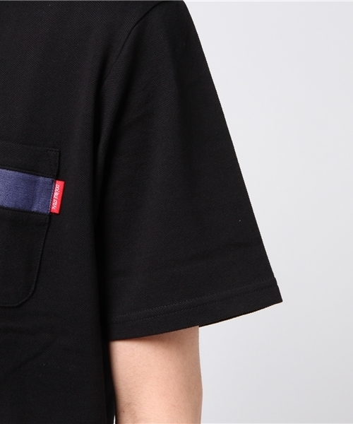 DOUBLE STEAL（ダブルスティール）の「Line Bar DOU POLO　ポロシャツ（ポロシャツ・メンズ・ホワイト/ブラック/カーキ・LARGE/MEDIUM/X-LARGE）」の15枚目の写真