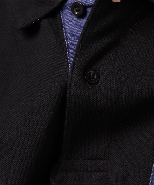 DOUBLE STEAL（ダブルスティール）の「Line Bar DOU POLO　ポロシャツ（ポロシャツ・メンズ・ホワイト/ブラック/カーキ・LARGE/MEDIUM/X-LARGE）」の18枚目の写真