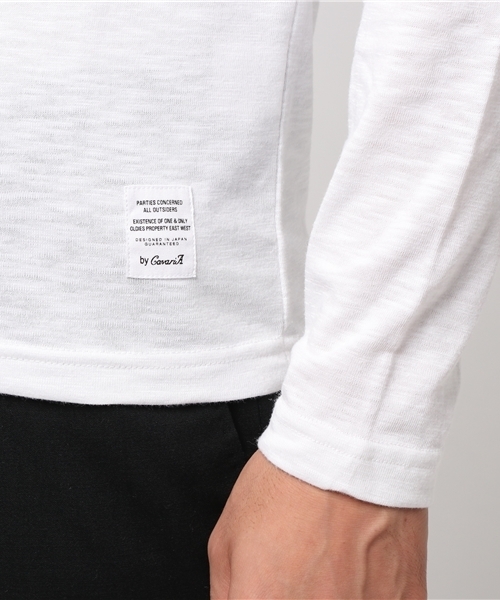 SILVER BULLET(シルバーバレット)の「『CavariA/キャバリア』スラブ天竺キーネック長袖Tシャツ(Tシャツ/カットソー・メンズ・ホワイト/ブラック/グレー/カーキ/ネイビー/ライトピンク・L/M/XL)」の8枚目の写真
