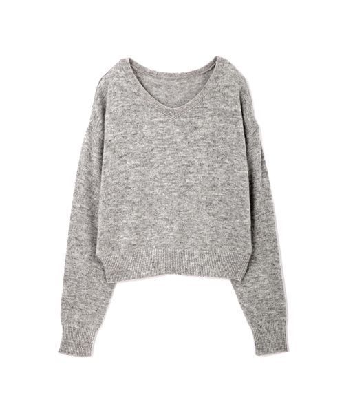 FREE'S MART（フリーズマート）の「アンゴラ混２WAY Vネックニット（ニット/セーター・レディース・ホワイト/グレー/レッド/ブルー・FREE）」の3枚目の写真