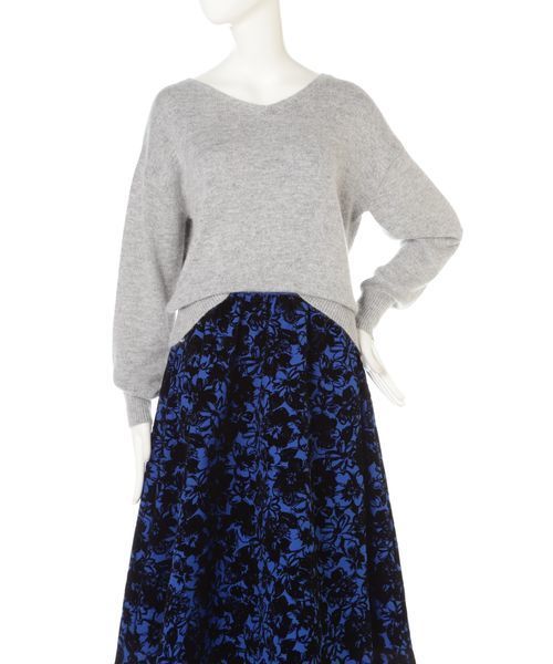 FREE'S MART（フリーズマート）の「アンゴラ混２WAY Vネックニット（ニット/セーター・レディース・ホワイト/グレー/レッド/ブルー・FREE）」の21枚目の写真