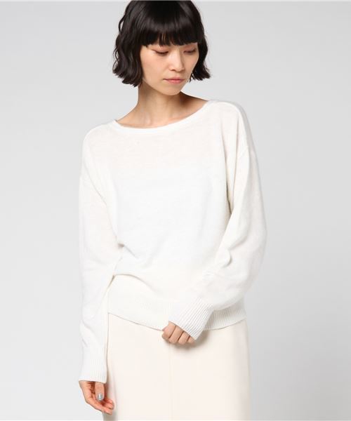 FREE'S MART（フリーズマート）の「アンゴラ混２WAY Vネックニット（ニット/セーター・レディース・ホワイト/グレー/レッド/ブルー・FREE）」の8枚目の写真