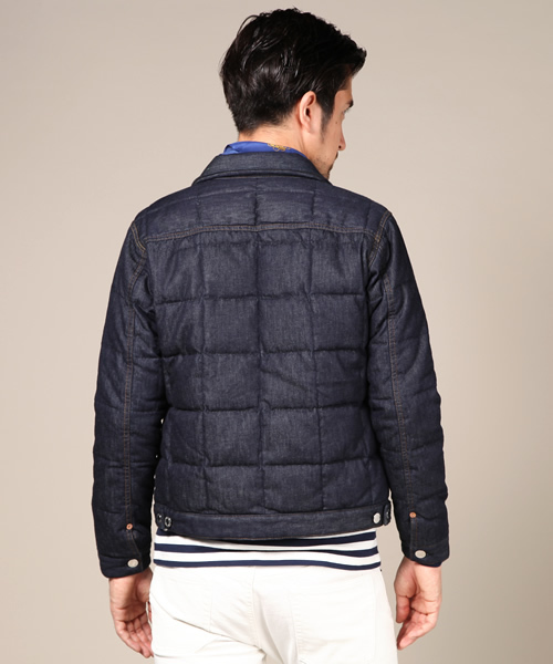 MONKEY TIME（モンキータイム）の「MT∴ デニム ダウン G-ジャケットÅ（デニムジャケット・メンズ・ネイビー・SMALL/MEDIUM/LARGE）」の4枚目の写真