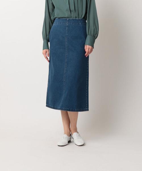 A.P.C. × steven alan デニムロングスカート セール】＜Steven Alan＞コットン アサ デニム ロング スカート