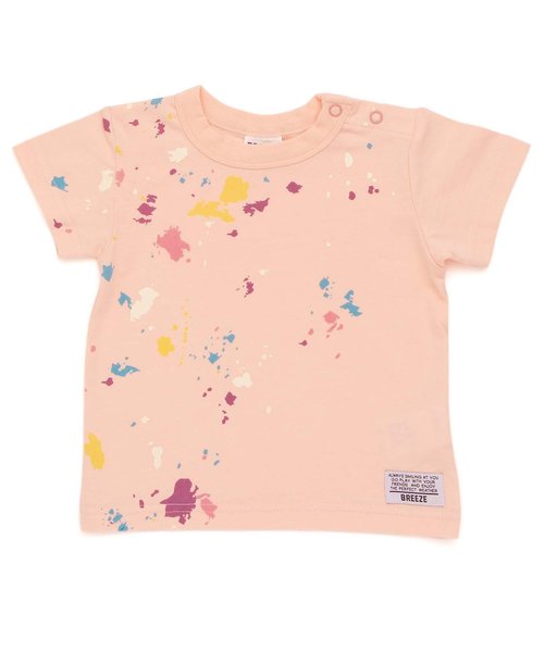 BREEZE（ブリーズ）の「ネット限定ペンキTシャツ（Tシャツ/カットソー・キッズ・ネイビー/サーモンピンク/キナリ・140/80/110/130/100/120/90/95）」の15枚目の写真
