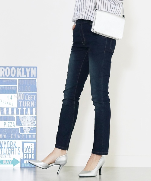 reca(レカ)の「ストレスフリー!ウエストゴム ストレッチスキニーデニム【2018 S/S】(デニムパンツ・レディース・ブルー/ネイビー・L/M)」の2枚目の写真