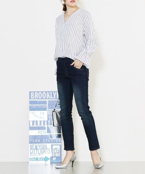 reca(レカ)の「ストレスフリー!ウエストゴム ストレッチスキニーデニム【2018 S/S】(デニムパンツ・レディース・ブルー/ネイビー・L/M)」の12枚目の写真