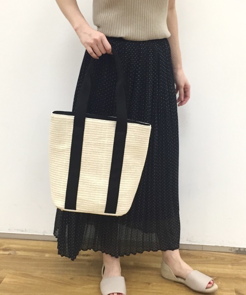 AMERICAN HOLIC（アメリカンホリック）の「テープハンドルトートバッグ（トートバッグ・レディース・ホワイト/ブラック・FREE）」の13枚目の写真