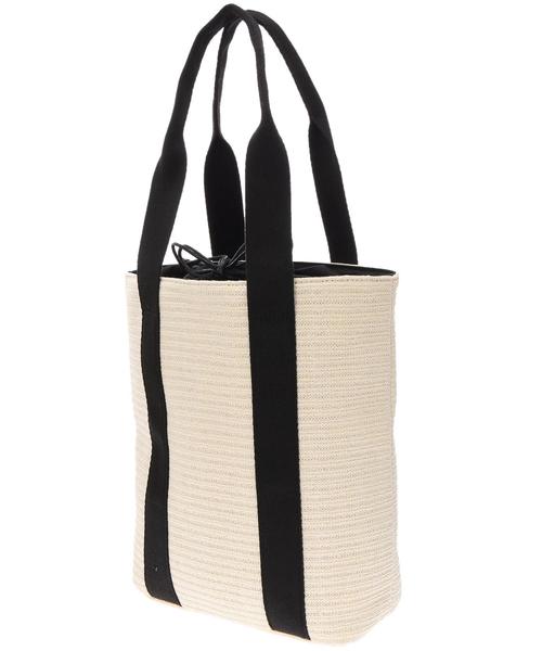 AMERICAN HOLIC（アメリカンホリック）の「テープハンドルトートバッグ（トートバッグ・レディース・ホワイト/ブラック・FREE）」の5枚目の写真