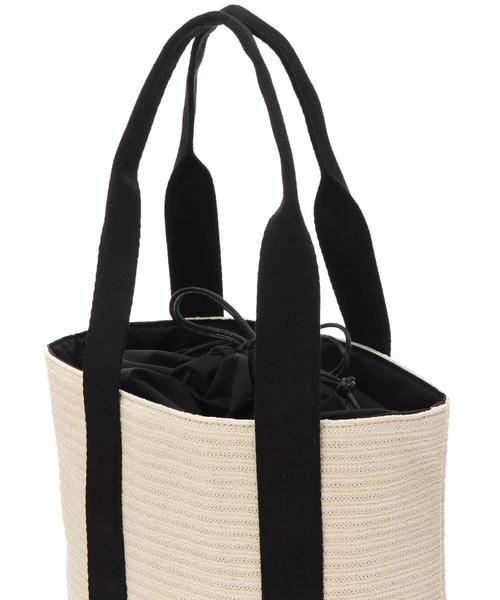 AMERICAN HOLIC（アメリカンホリック）の「テープハンドルトートバッグ（トートバッグ・レディース・ホワイト/ブラック・FREE）」の6枚目の写真