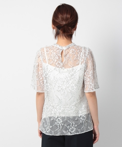 laboratory work(ラボラトリーワーク)の「レース袖ボリュームプルオーバー(シャツ/ブラウス・レディース・ホワイト/ブラック・MEDIUM)」の10枚目の写真