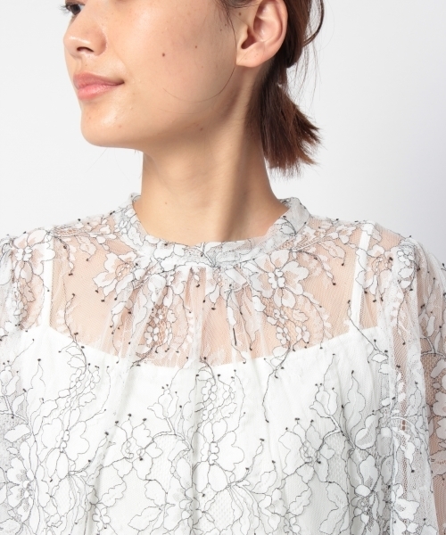 laboratory work(ラボラトリーワーク)の「レース袖ボリュームプルオーバー(シャツ/ブラウス・レディース・ホワイト/ブラック・MEDIUM)」の11枚目の写真